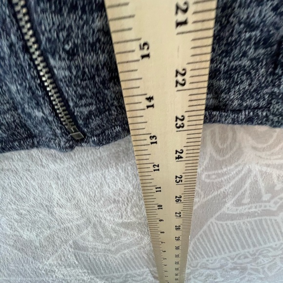 NAVY BLUE HEATHERED LIGHT TWO BY VINCE CAMUTO M MEDIUM BLAZER JACKET SWEATER EUC - Picture 6 of 15